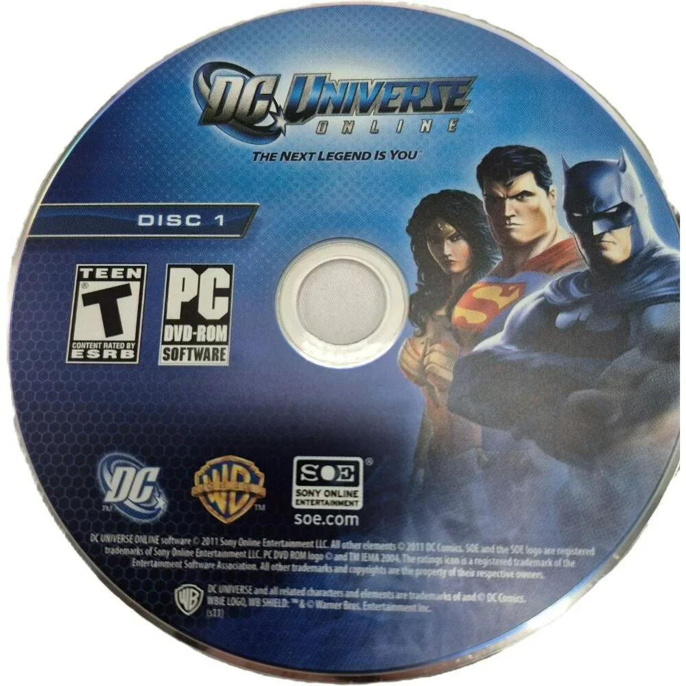Warner Brothers SOE DC Universe Online PC DVD Rom Game Rated T